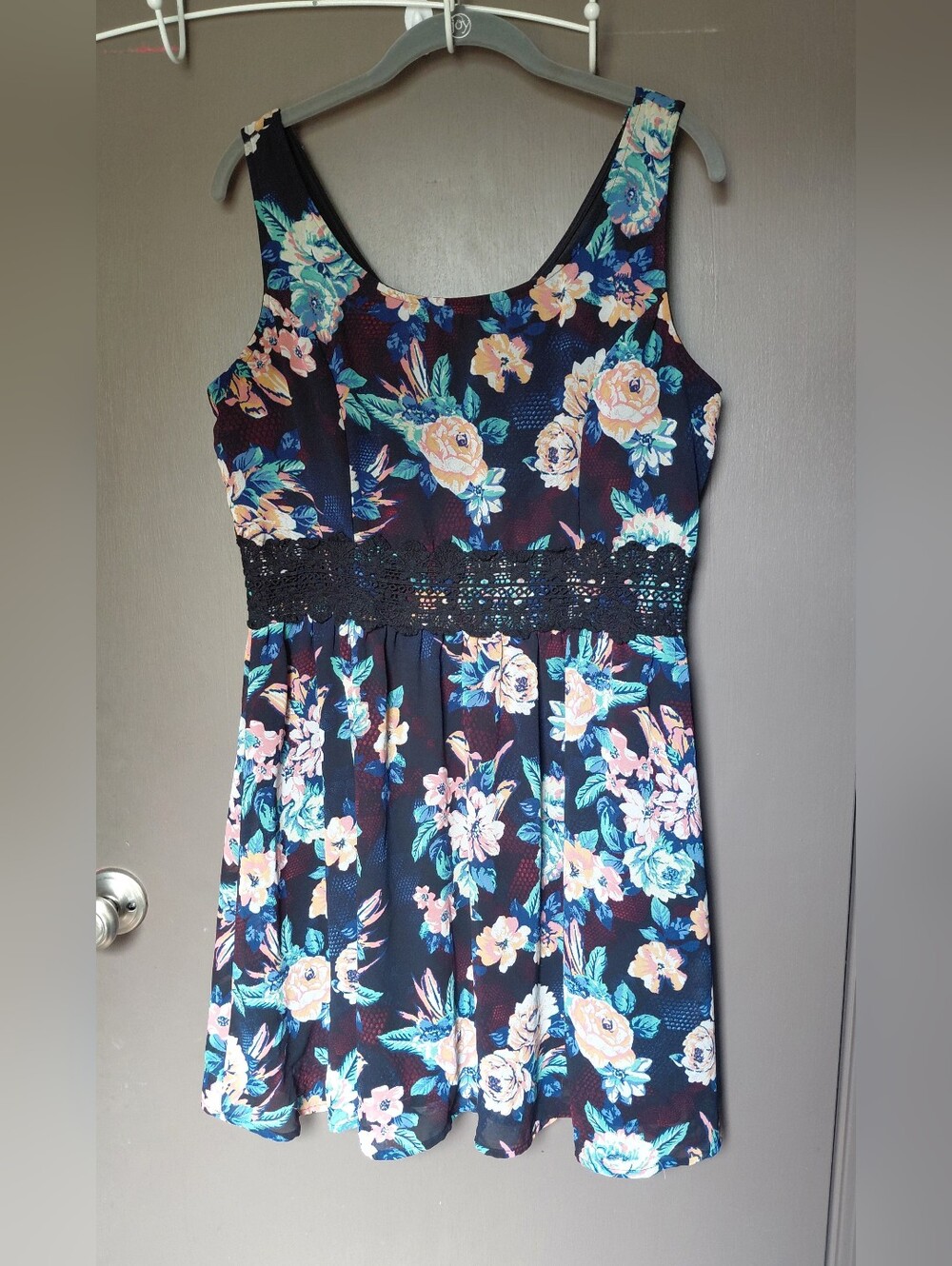 Xhilaration Floral Sleeveless Fit & Flare Dress